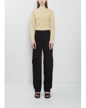 Lemaire Five Pockets Cotton Twisted Pants — Black