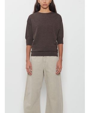 Lemaire Short Sleeve Jumper - Brown