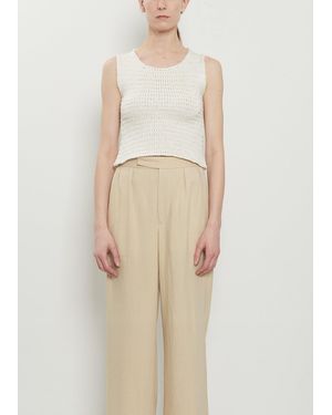 Comoli Silk Sleeveless Knit Top - Natural