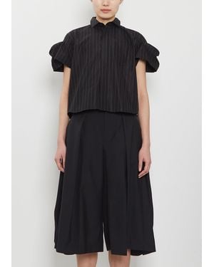 Sacai Poplin Stripes Shirt - Black