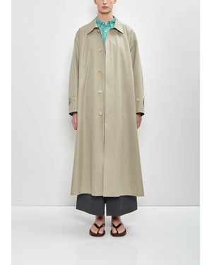 AURALEE Washed Finx Gabardine Soutien Collar Coat - White