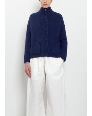 Wommelsdorff Pina Cashmere Silk Turtleneck Coat Jacket - Blue
