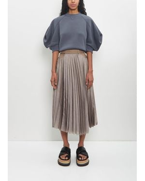 Sacai Cotton Poly Denim Mix Skirt - Blue