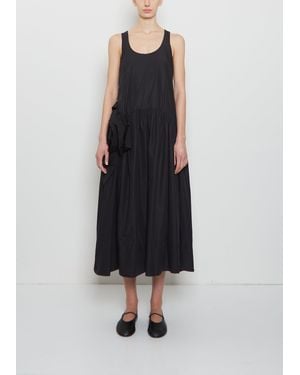 Simone Rocha Pressed Rosette Cotton Flounce Dress - Black