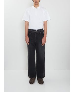 Sacai Men Denim Layered Pants - White