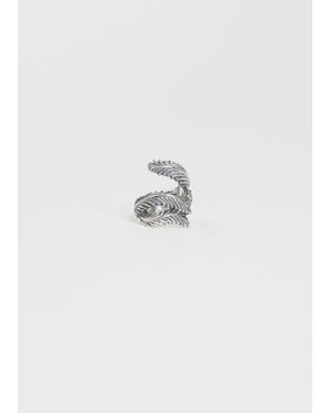 Yohji Yamamoto Feather Silver Ring - White
