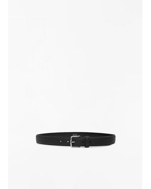 The Row Men Classic Leather Belt - White