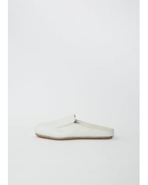 Guidi Leather Slipper - White