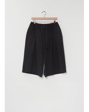 Yohji Yamamoto Wool Gather Short Trousers - Black