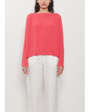 Apuntob Wild Silk Boatneck Sweater - Red