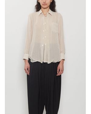 Comme des Garçons Button-up Georgette Shirt - White