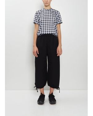 Comme des Garçons Gathered Cuffs Wool Pants - Black