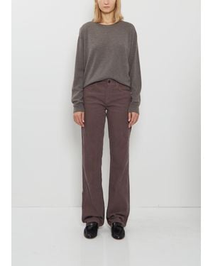 The Row Carlyl Cotton Corduroy Pant - Gray