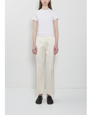 TOTEME Kick Flare Cotton Trousers - White
