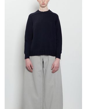 Labo.art Bus Cotton Knitwear Crewneck Sweater - Blue