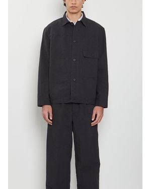 Bergfabel Men Peter Linen Cotton Jacket - Black