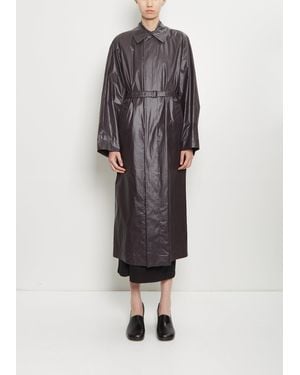 Lemaire Light Belted Cotton Coat - Gray