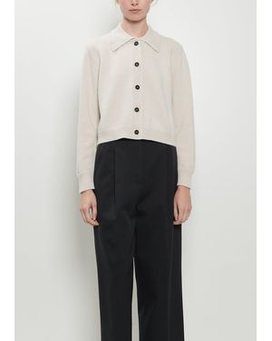 Margaret Howell Merino Wool Cardigan Jacket - White