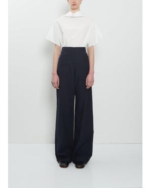 Dusan Cotton Popeline Full Trousers - Blue