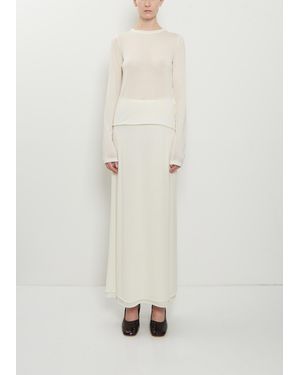 Colleen Allen Long Jersey Skirt - White