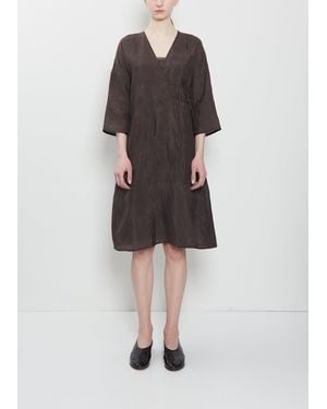 Dosa Khadi Silk Wrap Dress - Multicolor