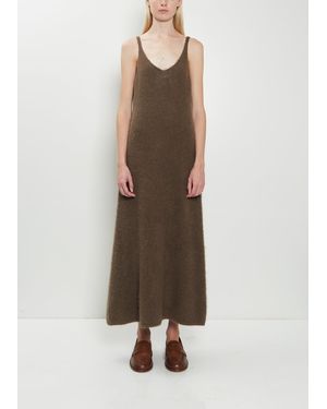 AURALEE Alpaca Fur Knit Dress - Natural