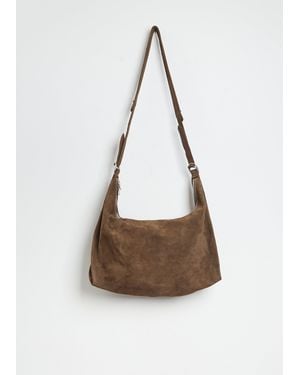 Guidi Messenger Suede Bag - White