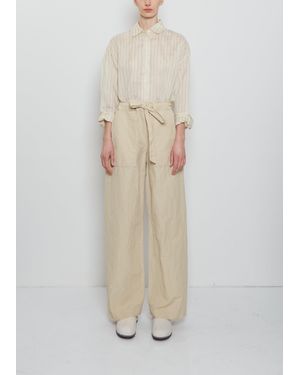 Casey Casey Row Cotton Linen Pant - White