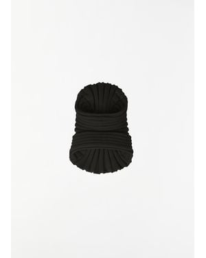 Issey Miyake Knit Asymmetrical Hat - Black