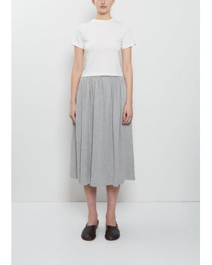 Extreme Cashmere N°403 Mary Xtra Short Cashmere Cotton Skirt - Grey