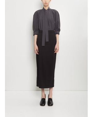 Lemaire Cotton Denim Slit Skirt - White