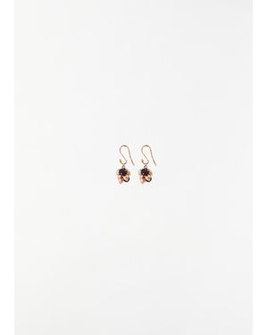 MIRIAM STELLA Sea Kale Seeds And Ebony Peppercorns Earrings - White