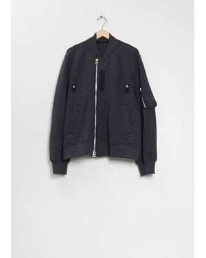 Sacai Men Sponge Cotton Blend Sweatshirt - Blue