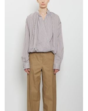 Dries Van Noten Cenver Cotton Silk Blouse - White