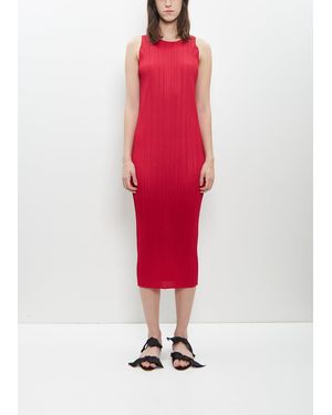 Pleats Please Issey Miyake New Colourful Basics 4 Dress - Red