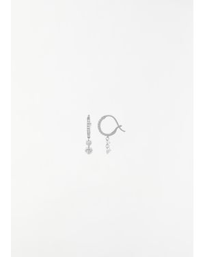 Raphaele Canot Set Free Wg Diamonds Duo Mini Hoops 0.70 Cts - Multicolour