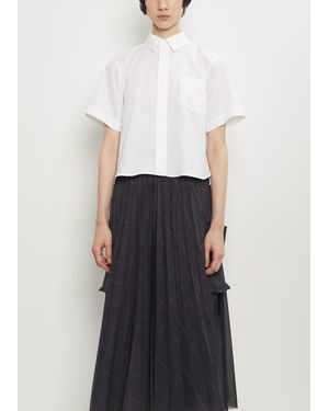 Sacai Cotton Blend Poplin Shirt - White