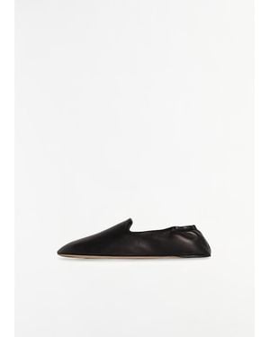 The Row Casa Leather Slipper - White
