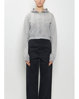 AURALEE Dyed Pima Cotton Zip Sweatshirt - Gray