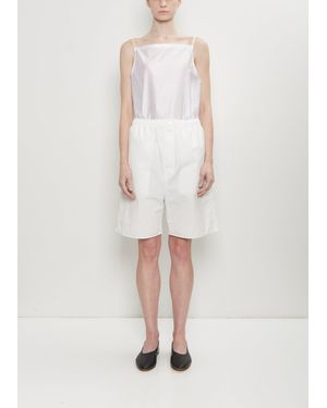 Carven Matt Poplin Pull On Shorts - White