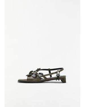 Cecilie Bahnsen Leather Arna Sandal - White