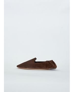 The Row Men Casa Suede Slipper - White