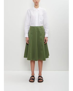 Margaret Howell Cotton Flared Skirt - Green