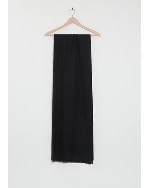 Denis Colomb Summer Lung Ta Cashmere Stole - Black