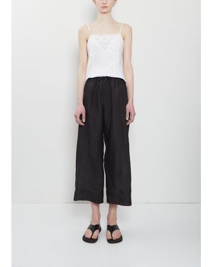 Dosa Khadi Silk Wide Leg Pants - White