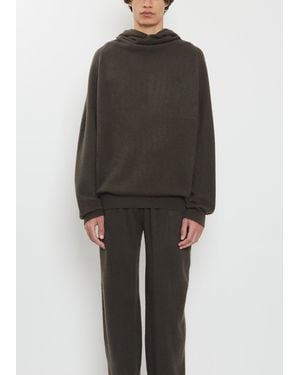 Frenckenberger Hooded Cashmere Jumper Mono - Black
