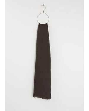 Frenckenberger Woven Cashmere Mono Scarf - White