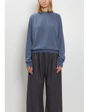 Meta Campania Collective Jack Crew Neck Merino Wool Jumper - Blue
