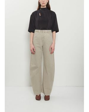 Lemaire High Waisted Broken Twill Curved Trousers - Multicolour