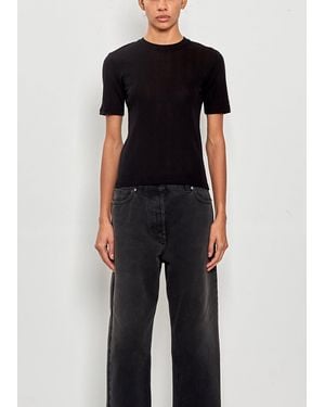 The Row Etina Cotton Top - Black